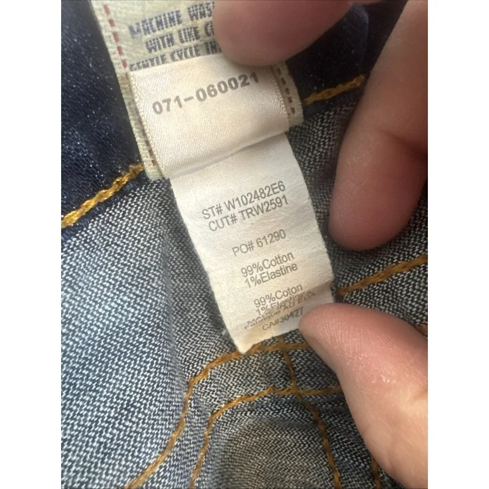 True Religion Womens 31x30 Dark Wash Bootcut Jeans Contrast Stitch USA - Picture 10 of 10